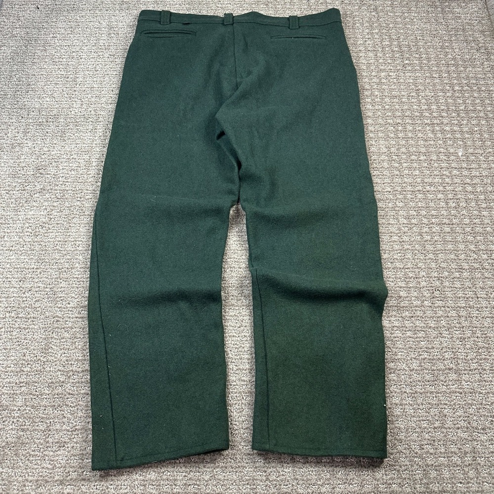 Vtg Codet Mens Forest Green Wool Blend Outdoor Hunting Pants 38x33 Made in CAN - Picture 2 of 9
